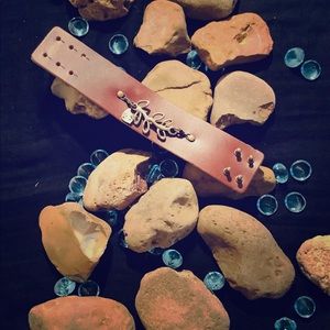 Brown leather wrap bracelet